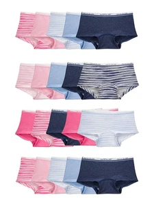 Girls' Cotton Boyshort Underwear, 20 Pack-Fashion Assorted - Picture 1 of 3