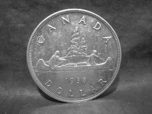 Silbermünze - Canada Dollar 1938 "Teppichhändler und Indianer" VZ  GS9863 - Picture 1 of 2
