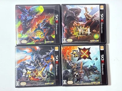 Capcom Nintendo 3DS Game Lot of 4 Monster Hunter 4, 3G, X Cross, XX Double CROSS - Image 1 of 4