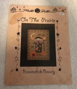 RARE 1998 Mill Hill Beading Cross Stitch Pattern Leaflet Book BROOMSTICK BEAUTY - Picture 1 of 3