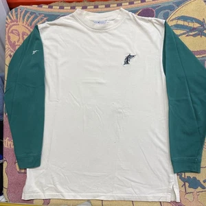 Florida Marlins camicia uomo grande bianco verde acqua MLB baseball Reebok maglietta manica lunga - Foto 1 di 12