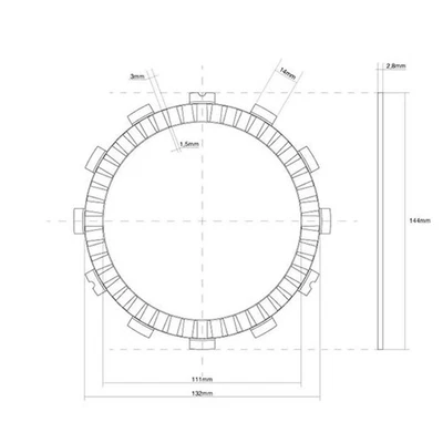 DISCO FRIZIONE SINGOLO GUARNITO MADE IN JAPAN OEM 13088-1124 FCC - Immagine 1 di 2