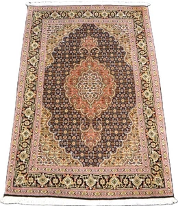 Neu! Tebris 124x83 Täbriz mit Seide Brücke Carpet Tapis Rug Silk Orientteppich - Bild 1 von 7