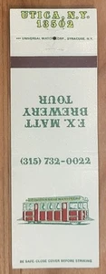 Matchcover USA Utica New York FX Matt Brewery - Picture 1 of 2