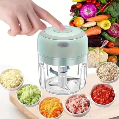 Rechargeable USB Electric Garlic Chopper Garlic Grinder Masher  Meat Grinder - Image 1 of 4