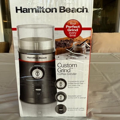 Hamilton Beach Custom Grind Coffee Grinder 14 Cups, Black, 80393F - Image 1 of 4