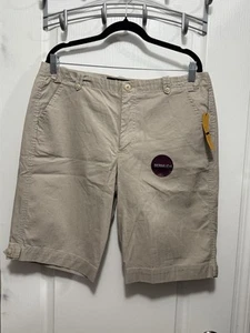 Bermudas para mujer Gloria Vanderbilt 14 elásticas caqui beige preppy clásicas - Imagen 1 de 14