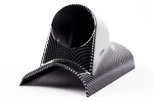 Supporto manometro montante guida sinistra 52 mm effetto fibra di carbonio - Foto 1 di 1