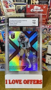 2018 ELITE DRAFT PICKS DERWIN JAMES ROOKIE SP ED. HOLO PGA 10 GEM MINT READ - Picture 1 of 4