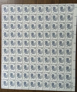 #1581 Tintero y Pluma Perf. Hoja completa desplazada de 100 sellos mal perfectos. MNH OG - Imagen 1 de 2