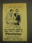 1958 Harbutt's Plasticine Ad - Well-designed products begin with a model