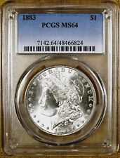 1883 PCGS MS64 Morgan Dollar 100% White (824)