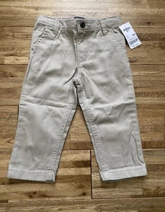 NWT- OshKosh B’gosh Boys Toddler Khaki Chino Pants 18 Mo - Picture 1 of 7