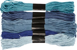 Juego de hilo de bordar "tonos azules", 6 piezas - Imagen 1 de 3