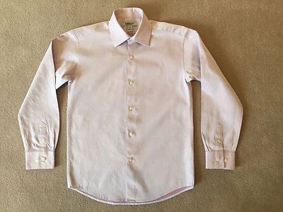 Camisa social masculina DKNY com botões roxa clara tamanho 12 - Imagem 1 de 4