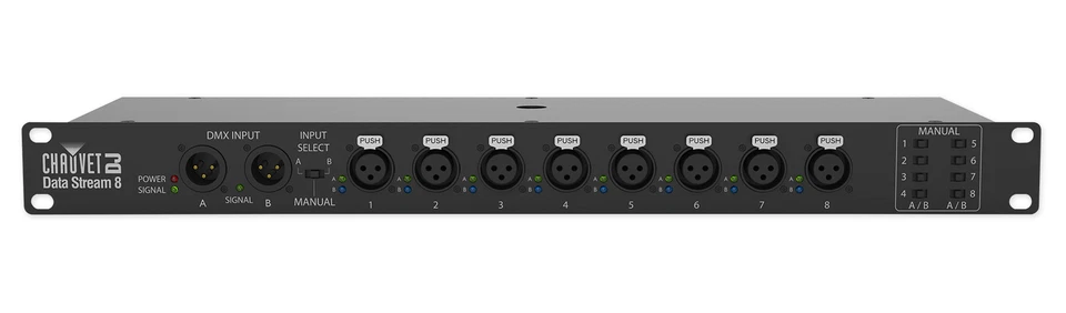 Chauvet Data Stream 8 DMX Splitter To Distribute+Boost Signals, 2-Ins, 8-Outputs - Image 1 of 4