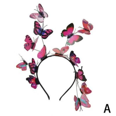 Diadema diadema de hadas mariposa diadema utilería mujeres dama niña fiesta J3O0 - Imagen 1 de 4