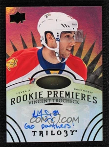 2014-15 Upper Deck Trilogy Radiant Black Rookie Vincent Trocheck 1/1 Auto RC - Picture 1 of 2
