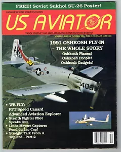 US AVIATOR magazine October 1991 Soviet Sukhoi SU-26 Center spread poster Rare - Picture 1 of 3