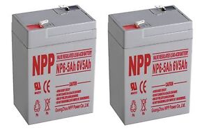 NPP 6V 5Ah Rechargeable Sealed Lead Acid Battery for Exit Lighting Sign / (2pcs)