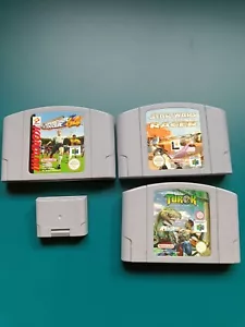 Genuine N64 Bundle 3 games PLUS Controller Pack - ISS 64, Turok, Star Wars Racer - Picture 1 of 9