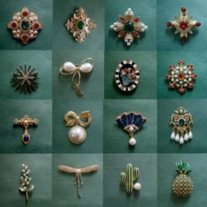 Exquisito Broche Retro Perla Prendedor Insignia Broches Joyería para Mujer Accesorios - Imagen 1 de 28