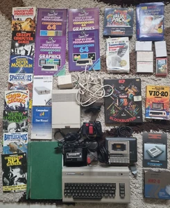 Vintage Commodore 64 Personal Computer W/Manuals, Power Supply, Floppy, Games+ - Picture 1 of 22