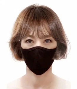 2/PK Black Face Mask Washable Reusable Made In USA - Double Layer M2 - Picture 1 of 5