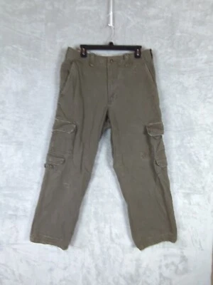 Pantalones cargo vintage para hombre marrón ropa de calle desgastado estampado gráfico 32/30 Foto 1 de 4