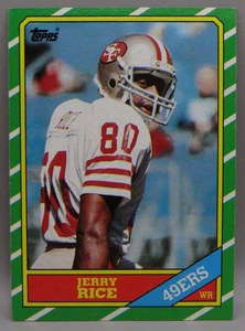 1986 Topps Football #161 Jerry Rice San Francisco 49ers RC Rookie Card - Picture 1 of 10