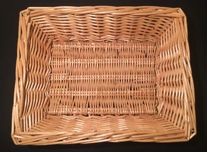 Wicker Medium Decorative Oblong Basket, Hamper Making 32x26x10cm - Picture 1 of 4