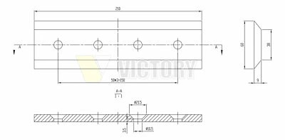 Ersatzmesser Rotormesser Messer Schneidmesser Holz Häcksler Schredder BX 52 52RS - Bild 1 von 2