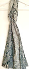 Cashmink Schal Made in Germany schwarz & grau Schlangenhautdruck 14 Zoll breit x 70 Zoll lang
