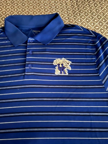 NCAA MEN'S KENTUCKY WILDCATS STRIPED POLO SHIRT-3XL-CAPTIVATING APPAREL-NWT! Cover