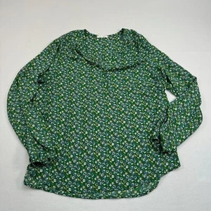 Camicetta donna Pleione Ditsy floreale manica lunga taglia Xl verde scollo a V - Foto 1 di 7