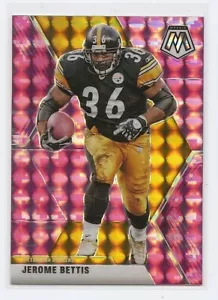 2020 Panini Mosaic Jerome Bettis Pink Camo Prizm Insert Card Pittsburgh Steelers - Bild 1 von 2