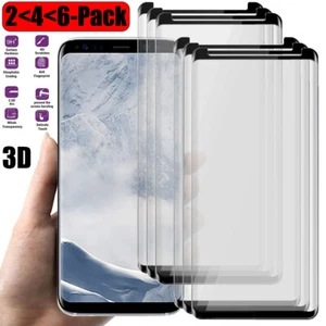 For Samsung Galaxy S8 /S8+ Screen Protector ,Full Coverage Clear Tempered Glass - Picture 1 of 15