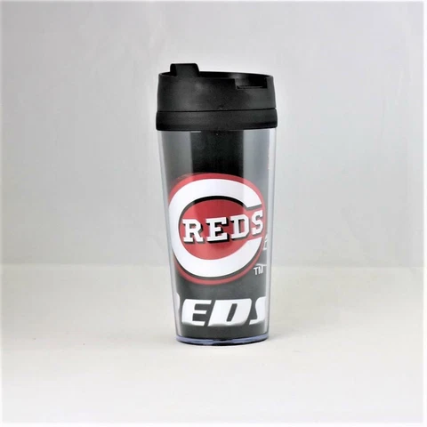 Cincinnati Reds MLB Licensed 16oz Acrylic Tumbler Coffee Mug w/wrap Insert Cover