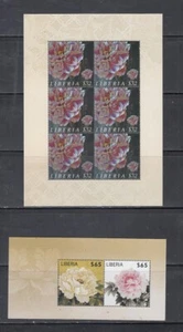 Liberia # 2555-56 MNH 2009 Flora Flowers Peonies CV $11 - Picture 1 of 1