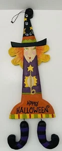 Halloween Midwest Of Cannon Falls Witch Hanging Wood Wall Art 19” - Picture 1 of 12