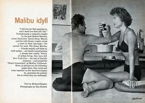 DAVID STONE MARTIN 1959 MALIBU HOME PICTORIAL JAZZ ALBUM ARTIST with GLORIA - Picture 1 of 2