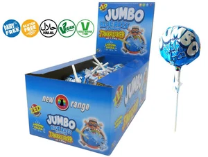 Zed Candy BLUE RAZZ Jawbreakers on a Stick VEGAN Sweets HALAL Candy GLUTEN FREE  - Picture 1 of 8