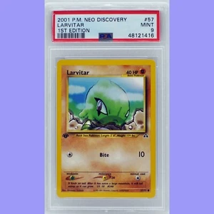 Pokemon 1st Edition Larvitar 57/75 Neo Discovery PSA 9 MINT  - Picture 1 of 4