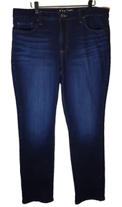 Lee Jeans Damen Gr. 18L Long Reg Fit Straight Leg Mid Rise Dark Blue Wash Denim - Bild 1 von 17