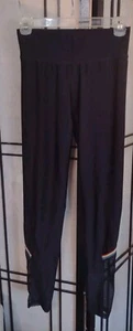 TEREZ Size Small Black Mesh Leggings Rainbow Trim Women’s NYC - Picture 1 of 8