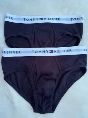 Lote de 2 pares de calzoncillos ajustados vintage de algodón azul marino con bandera Tommy Hilfiger para hombre Foto 1 de 2