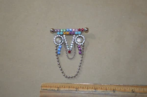Kirks Folly Crying Eyes Pin Brouch Face - Picture 1 of 7