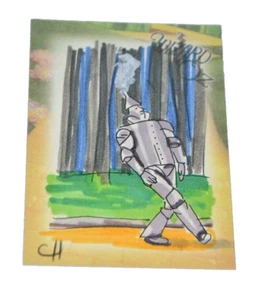 The Wizard of Oz BREYGENT SIGNED  Rare Color TINMAN  1/1 SKETCH AUTOGRAPH Card - Picture 1 of 2