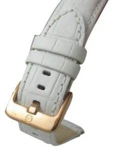18 mm Gruen Swiss Weiß Kroko Italienisch Echtleder Schnell Uhrenarmband Armband - Bild 1 von 3
