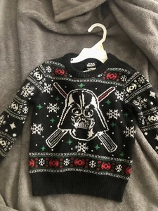 Star Wars Ugly Christmas Sweater Darth Vader Sz 3T - Picture 1 of 3